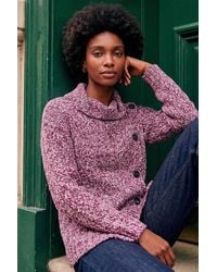 Roman - Roll Neck Button Detail Longline Jumper - Lyst