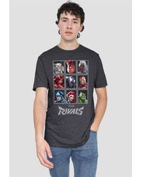 Marvel - Rivals Character Grid T-Shirt, Dark Heather - Lyst