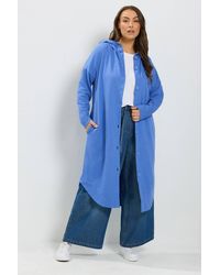 Yours - Buttoned Through Hooded Maxi Jacket - Lyst
