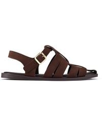 Clarks - Nori Bay Suede Flat Sandals - Lyst