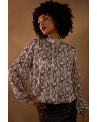 Blue Vanilla - Elasticated Waist Long Sleeve Turtleneck Blouse - Lyst