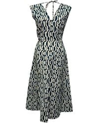 Max Mara - Preloved Geometric Print Midi Dress - Lyst