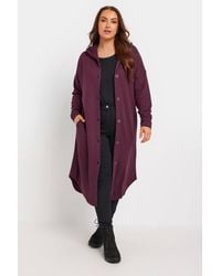 Yours - Buttoned Through Hooded Maxi Jacket - Lyst