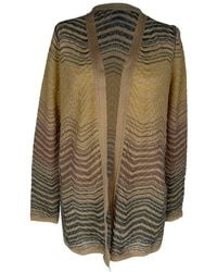 Missoni - Preloved Chevron Patterned Knit Open Front Cardigan - Lyst