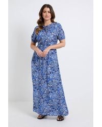 Wallis - Floral Tie Detail Maxi Dress - Lyst