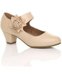 AJVANI - Mid Block Heel Mary Jane Comfort Court Shoes - Lyst