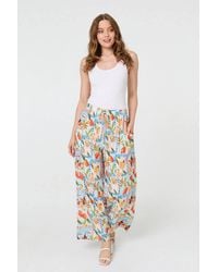 Izabel London - Patchwork Relaxed Wide Leg Trousers - Lyst