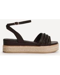 Linzi - Dazed Faux Leather Flatform Sandals - Lyst
