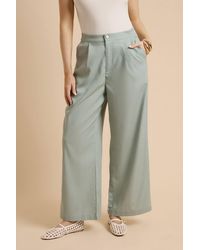 Dorothy Perkins - Pleat Front Wide Leg Trouser - Lyst