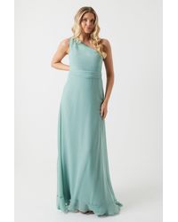 Oasis - One Shoulder Tiered Chiffon Maxi Bridesmaids Dress - Lyst
