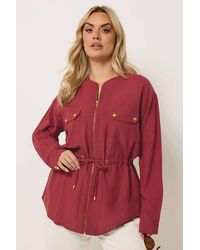 Yours - Linen Shacket Jacket - Lyst