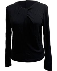Anine Bing - Preloved Amaya Twisted Long Sleeve Blouse Viscose - Lyst