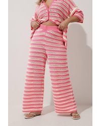 Yours - Crochet Wide Leg Trousers - Lyst