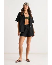 Gini London - Linen Mix Oversized Button Through Shirt - Lyst