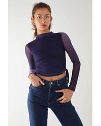 Pink Vanilla - Long Sleeve Ombre Mesh Top - Lyst