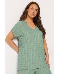 Yours - Bubble Textured T-Shirt - Lyst
