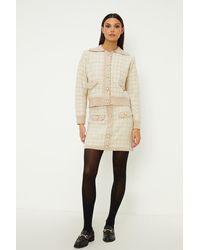 Oasis - Knitted Tweed Scallop Detail Mini Skirt - Lyst
