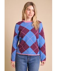Dorothy Perkins - Argyle Crew Neck Jumper - Lyst