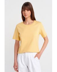 Dilvin - Cotton Crew Neck T-Shirt - Lyst