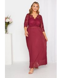 Yours - Pleated Bridesmaid Maxi Dress - Lyst