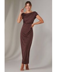 Jolie Moi - Asymmetrical Bodycon Midaxi Dress - Lyst