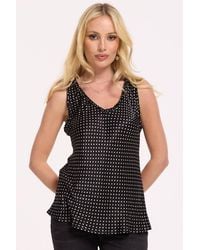 Liquorish - Polka Dot Sleeveless Top - Lyst