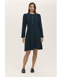 Finery London - Shauna Crepe Long Sleeve Short Dress - Lyst
