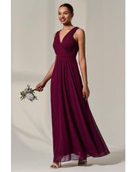 Jolie Moi - Cora Sleeveless Chiffon Maxi Dress - Lyst