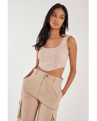 Pink Vanilla - Corset Vest Top - Lyst
