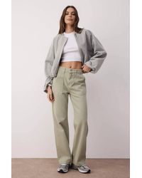 WOVCOR - High Waist Utility Wide Leg Jeans W/ Front Pockets - Lyst