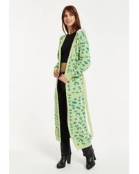 Liquorish - Fluffy Longline Cardigan - Lyst
