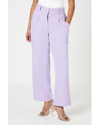 Oasis - Petite Wide Leg Relaxed Trouser - Lyst