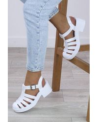 AJVANI - Mid Heel Gladiator Jelly 90S Retro Fisherman Sandals - Lyst