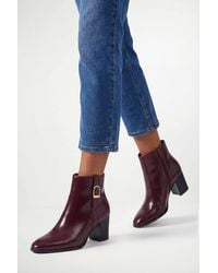 Wallis - Sophie Faux Leather Buckle Detail Ankle Boots - Lyst
