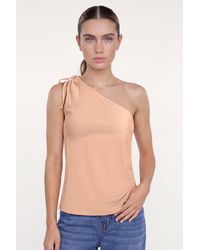 Enorsia - Cotton Ribbed Asymmetric Summer Vest - Lyst