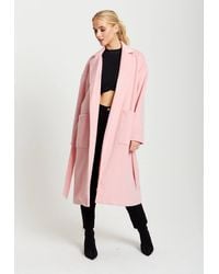 Liquorish - Belted Longline Coat - Lyst