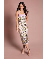 Coast - Muse Floral Column Midi Dress - Lyst