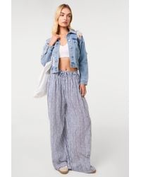 Pink Vanilla - Distressed Cropped Denim Jacket - Lyst