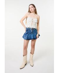 Pink Vanilla - Tie Front Ditsy Cami Top - Lyst