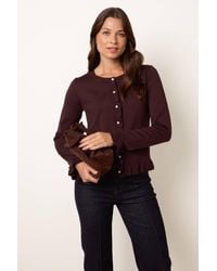 Blue Vanilla - Long Sleeve Button Up Round Neck Cardigan - Lyst