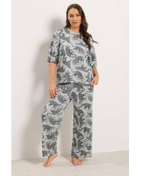 Yours - Leopard Wide Leg Pyjama Set - Lyst
