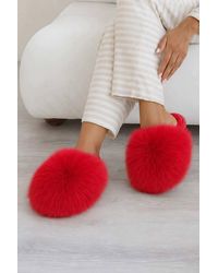 AJVANI - Slip On Mule Fluffy Indoor Slippers - Lyst