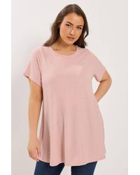 Yours - Shimmer Swing T-Shirt - Lyst