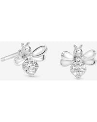 Simply Silver - Sterling Plated Polished Bee Stud Earrings - Lyst