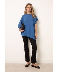 Blue Vanilla - Short Sleeve Slip On Cowl Neck Top - Lyst
