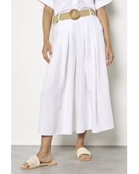 Apricot - Pleated Wide-Leg Culotte Trousers - Lyst
