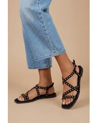 Dorothy Perkins - Ellis Faux Suede Studded Gladiator Flat Sandals - Lyst