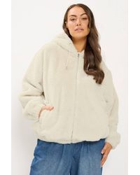 Yours - Faux Fur Zip Through Jacket - Lyst