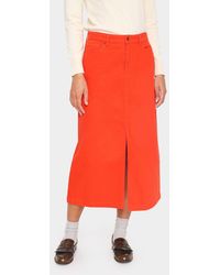 Saint Tropez - Ilusz High-Waisted Dyed Denim Skirt - Lyst