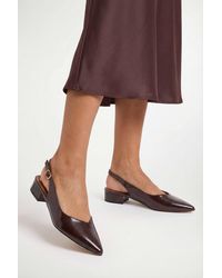 Wallis - Isla Faux Leather Slingback Pointed Flats - Lyst